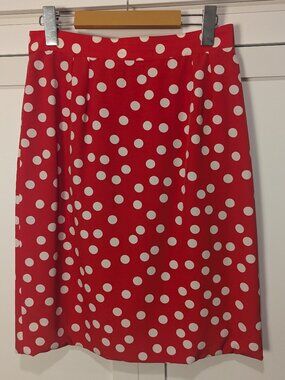 Rouie Bold Red Polka-Dot Skirt | Vintage Retro Pinup Classic |  Sz 6